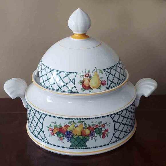 Villeroy & Boch Basket Pattern Soup Tureen Porcelain Made in West Germany